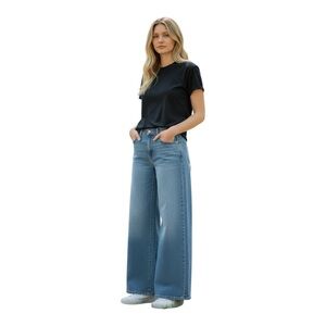 A New Day Wide Leg Jeans Light to Medium Wash Size 12 High Rise 31 Inseam
